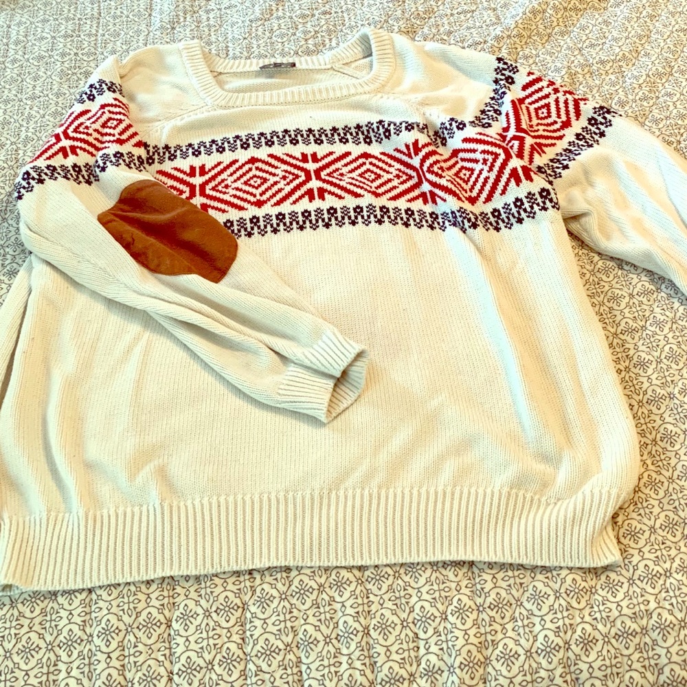 Market & Spruce 3X knit sweater with elbow pad